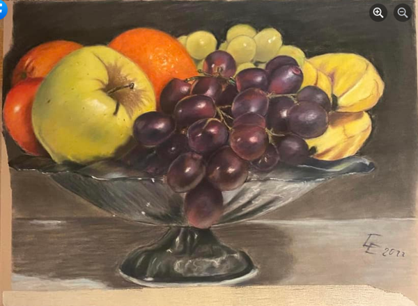 natura morta, soft pastel, 30x40