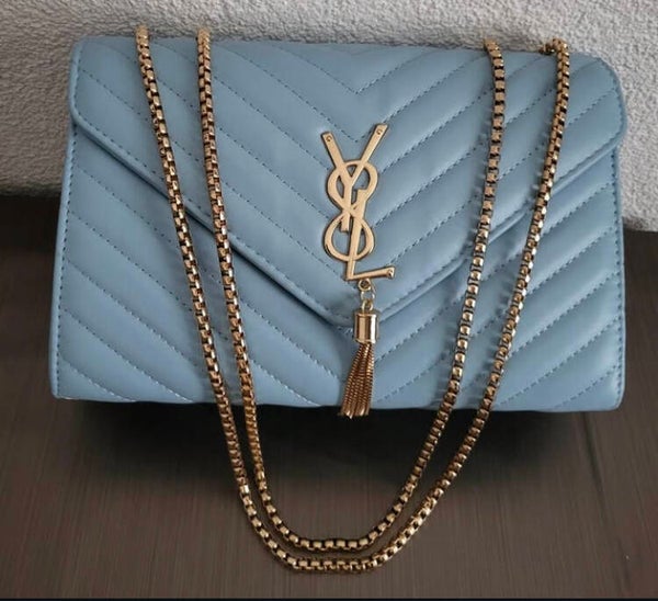 Ysl tas lichtblauw
