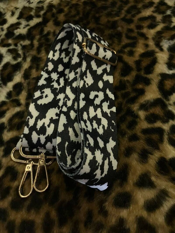 strap panterprint zwart/ wit
