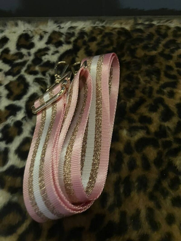 strap roze/ wit/ goud met glitter