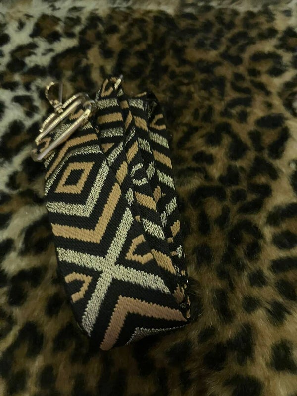 strap camel/ zwart