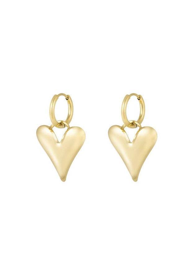 big-hearted oorbellen goud