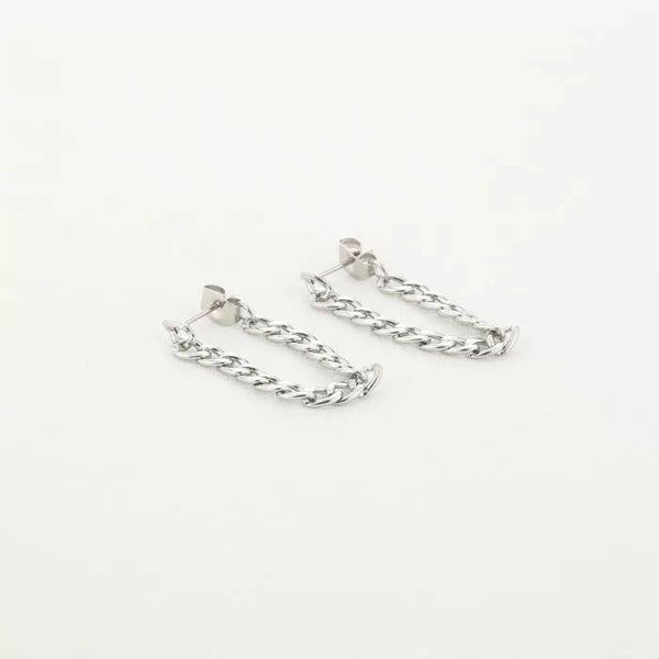 oorbellen chain zilver