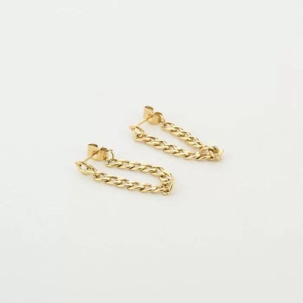 oorbellen chain goud