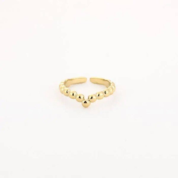 ring met bolletjes goud