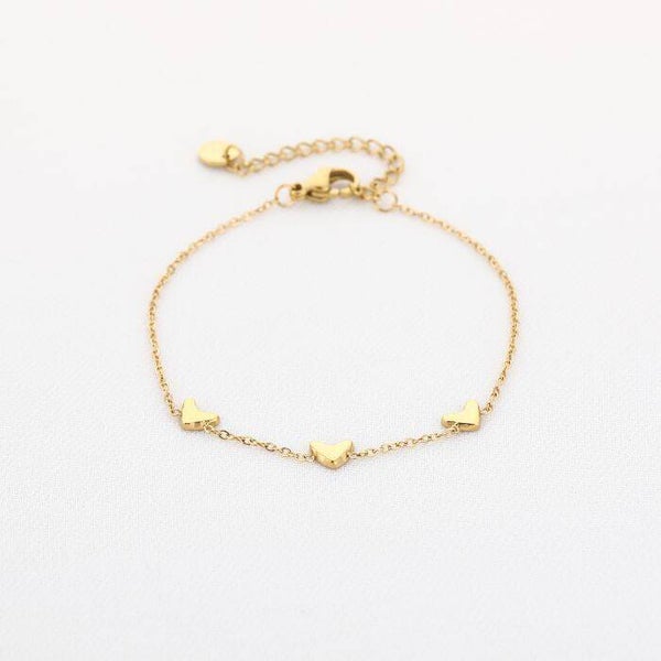 armband hartjes goud