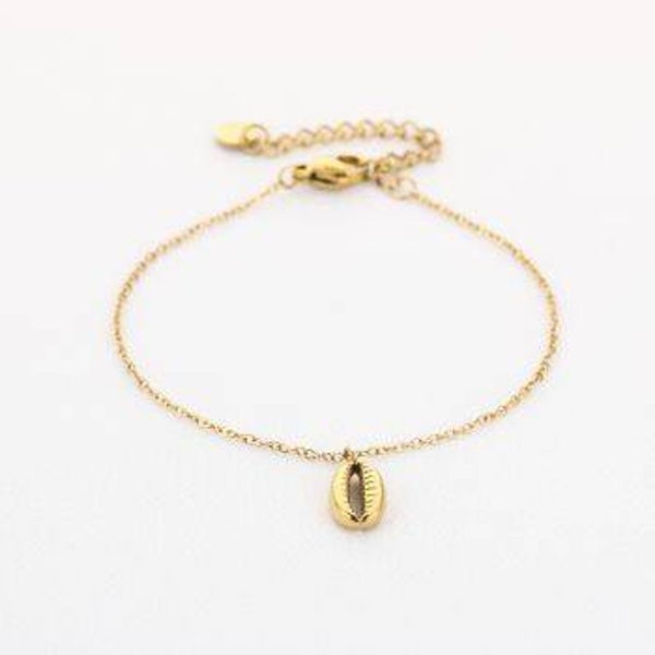 armband schelp goud