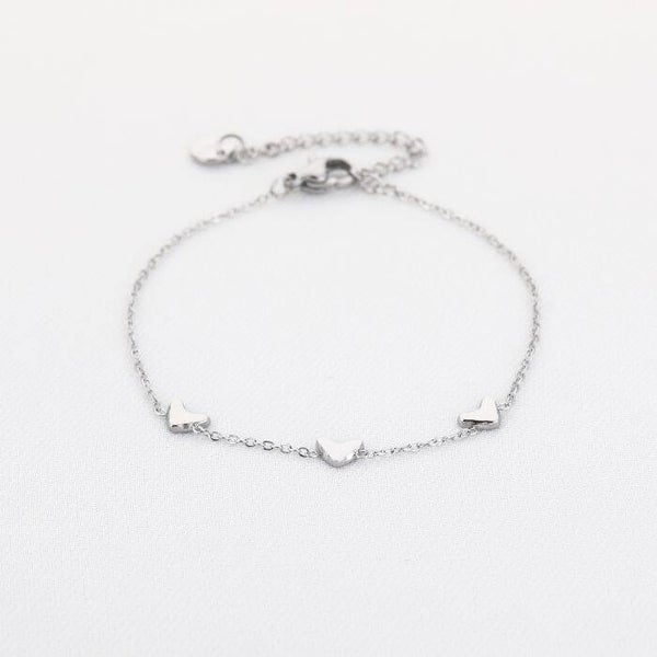 armband hartjes zilver