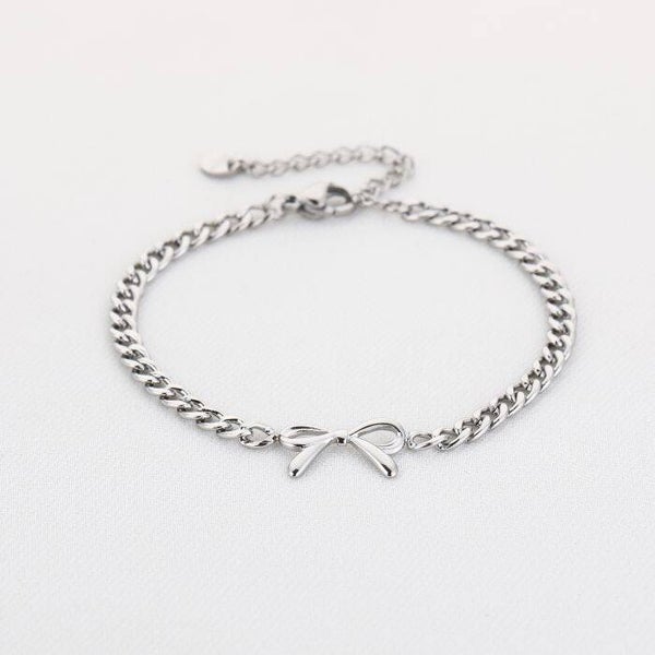 armband visgraat strik zilver