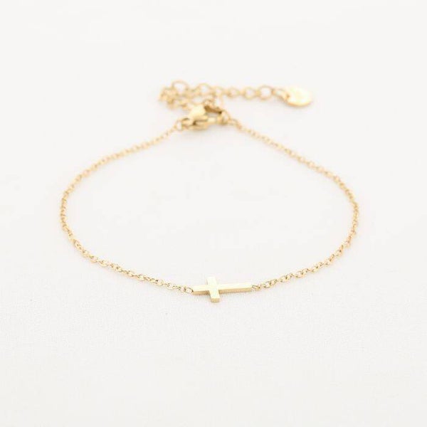 armband kruisje goud