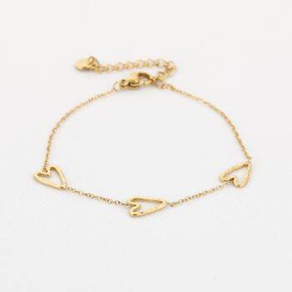 armband hartjes goud