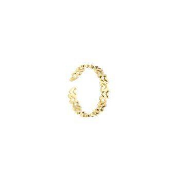 ring van hartjes goud