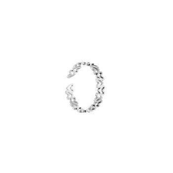 ring van hartjes zilver