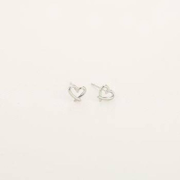 oorbellen open hart zilver