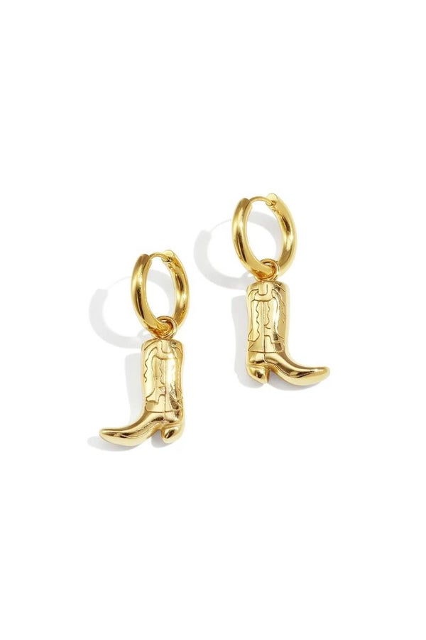 Oorbellen cowboylaars middel goud