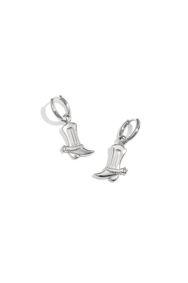 Oorbellen cowboylaars zilver