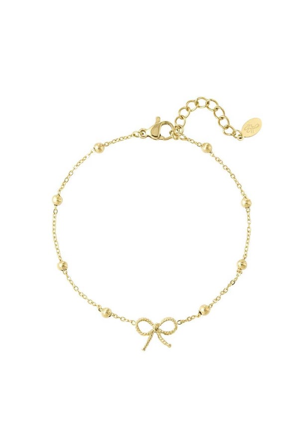 Armband strik goud