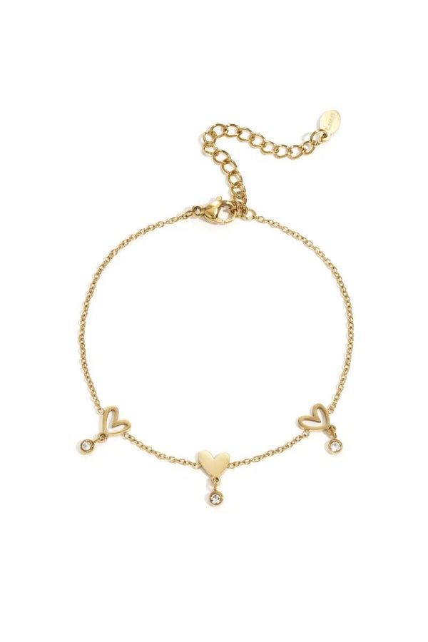 Armband hart goud
