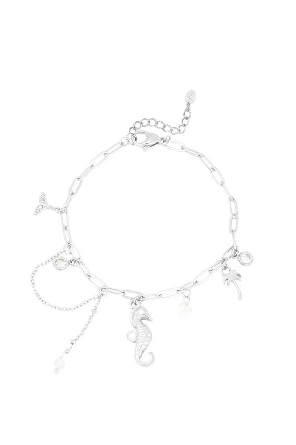 Bedelarmband beach zilver