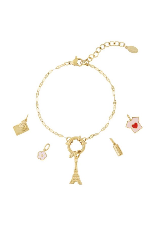 Bedelarmband Eiffeltoren goud