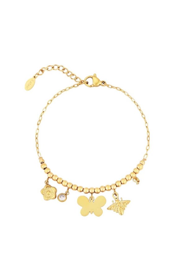 Armband butterfly bliss goud
