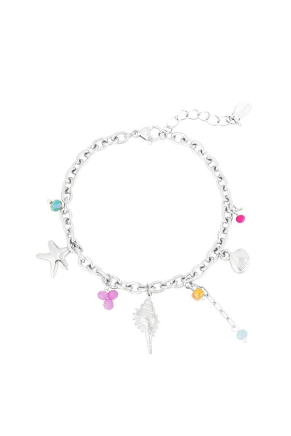 Bedelarmband kleur zilver