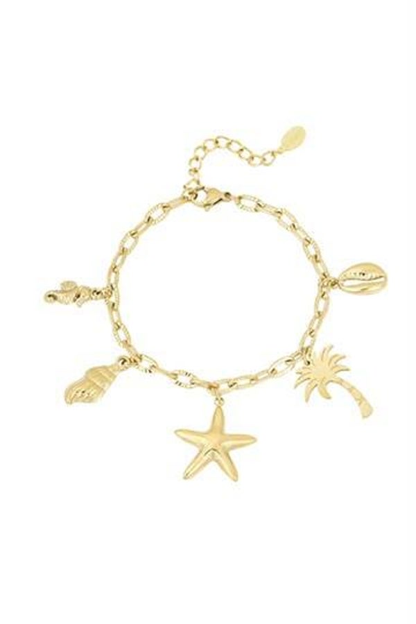 Bedelarmband ocean escape goud
