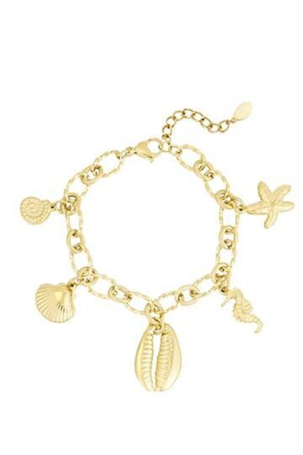 Bedelarmband Wild sea goud