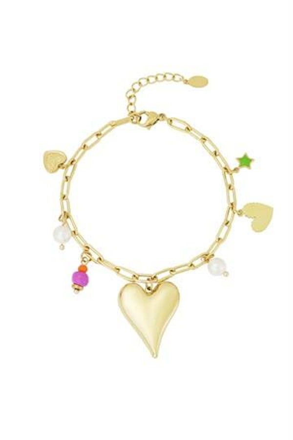 Bedelarmband love moment goud