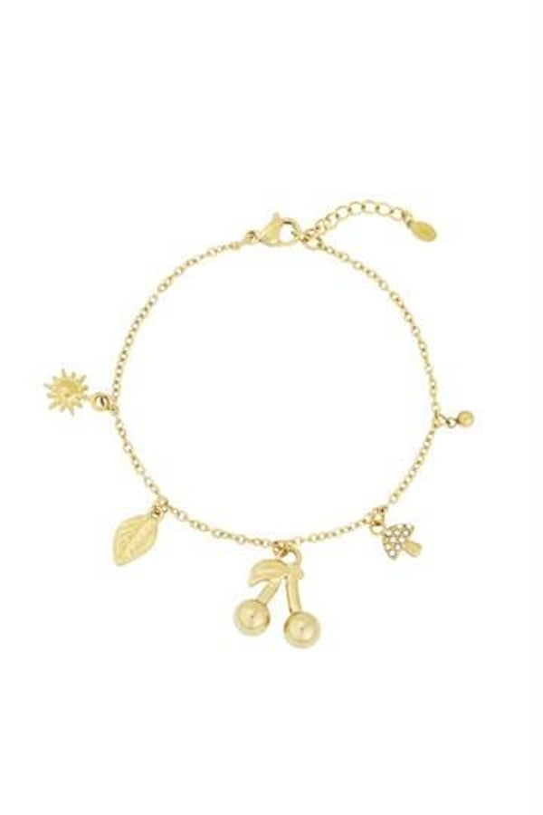 Armband cherry bliss goud