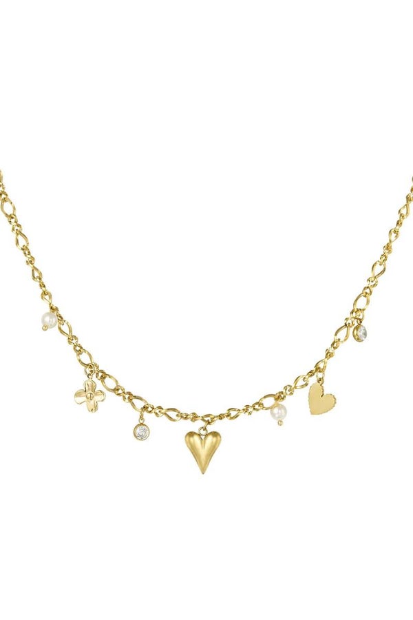 Bedelketting sparkling love goud