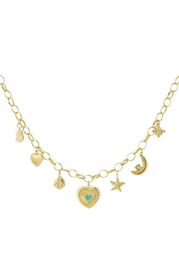 Bedelketting sunny love goud