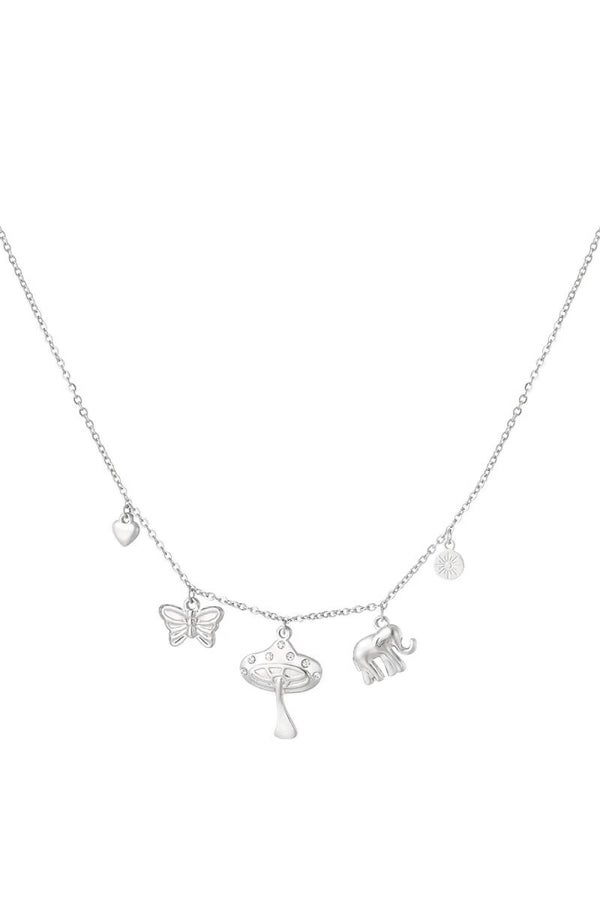 Bedelketting angel energy zilver