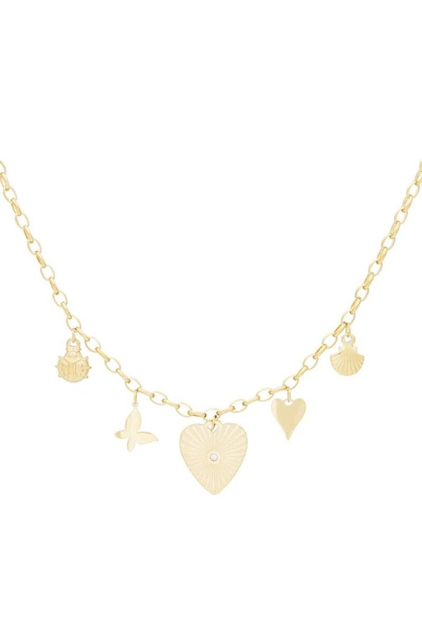 Bedelketting love embrace goud