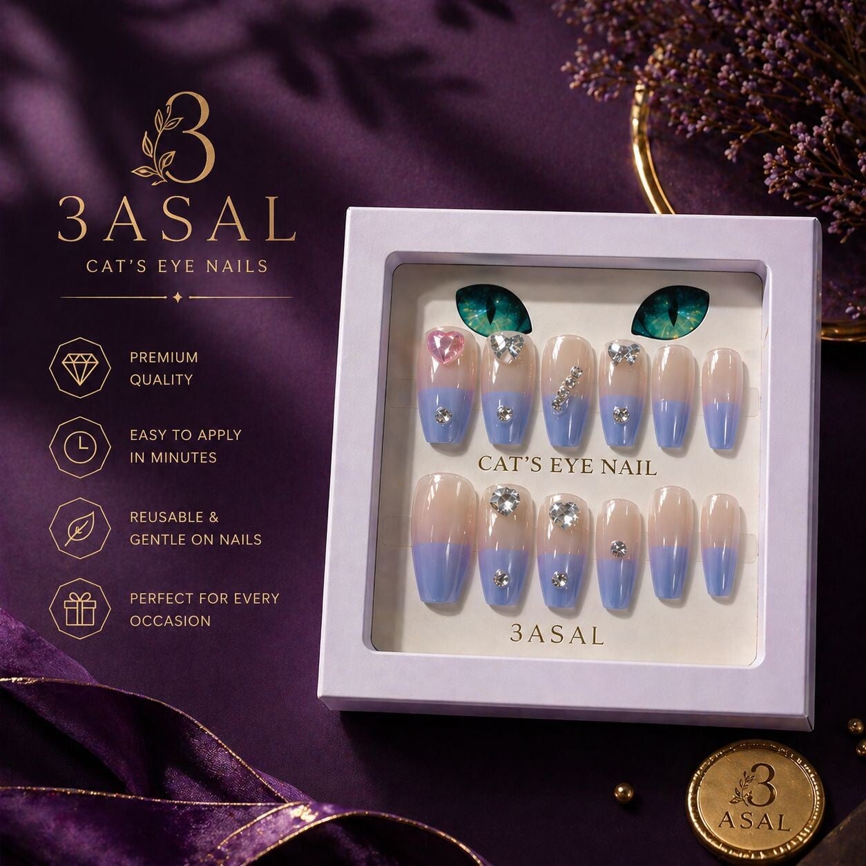 Glam Press On Nail Sets