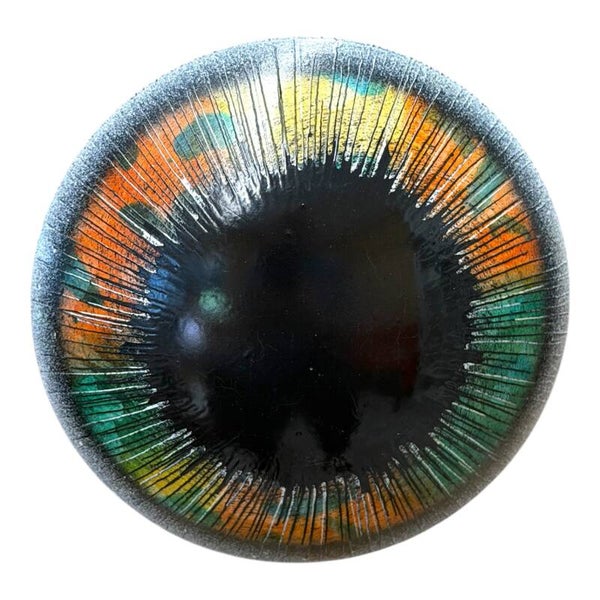 Handgedrechselte Wanddekoration, Auge aus Ahornholz