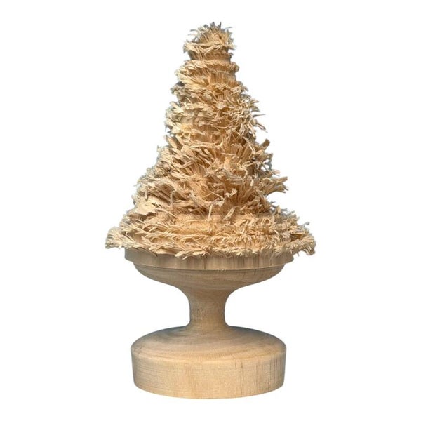 Handgedrechselter Kleiner Weihnachtsbaum aus Haselnussholz