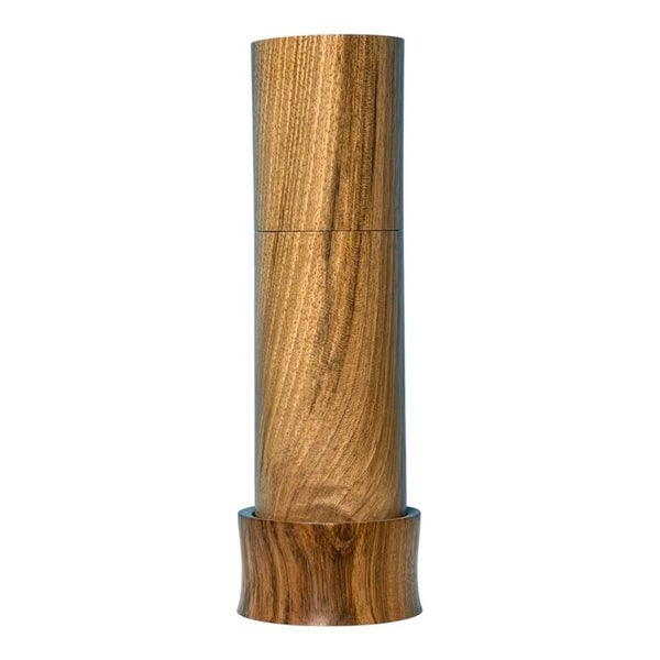 Handgedrechselte Pfeffermühle aus Nussbaumholz mit Schweizer Mahlwerk