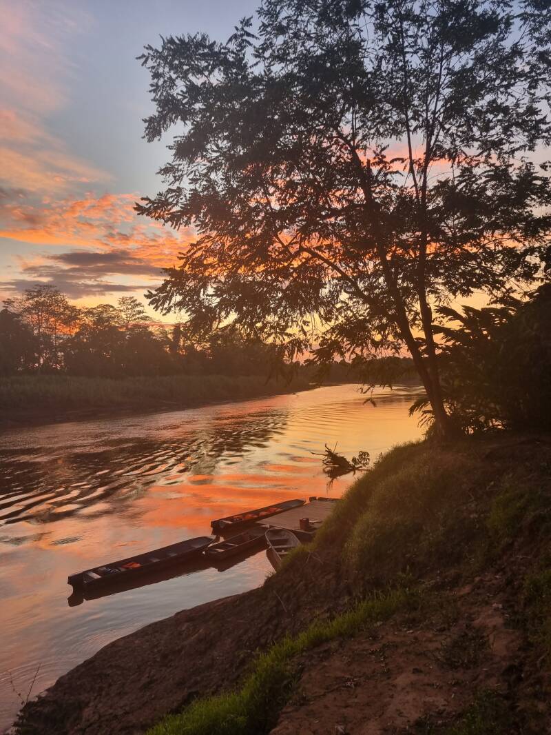 Kinabataganriver zonsondergang