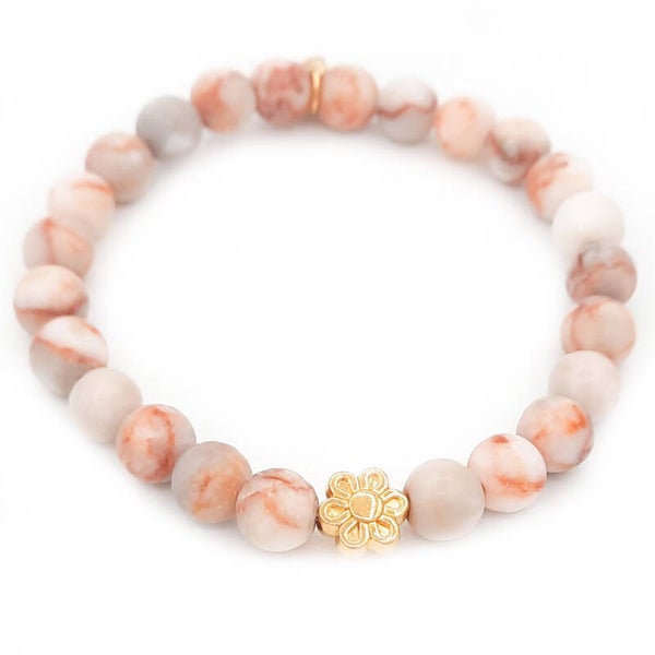 Natuursteen 6 mm Rose bloem.