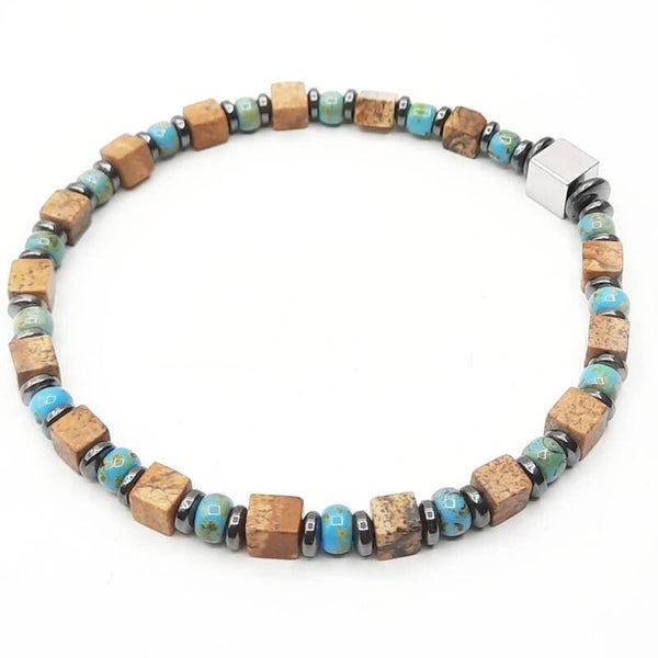 Natuursteen cube turquoise