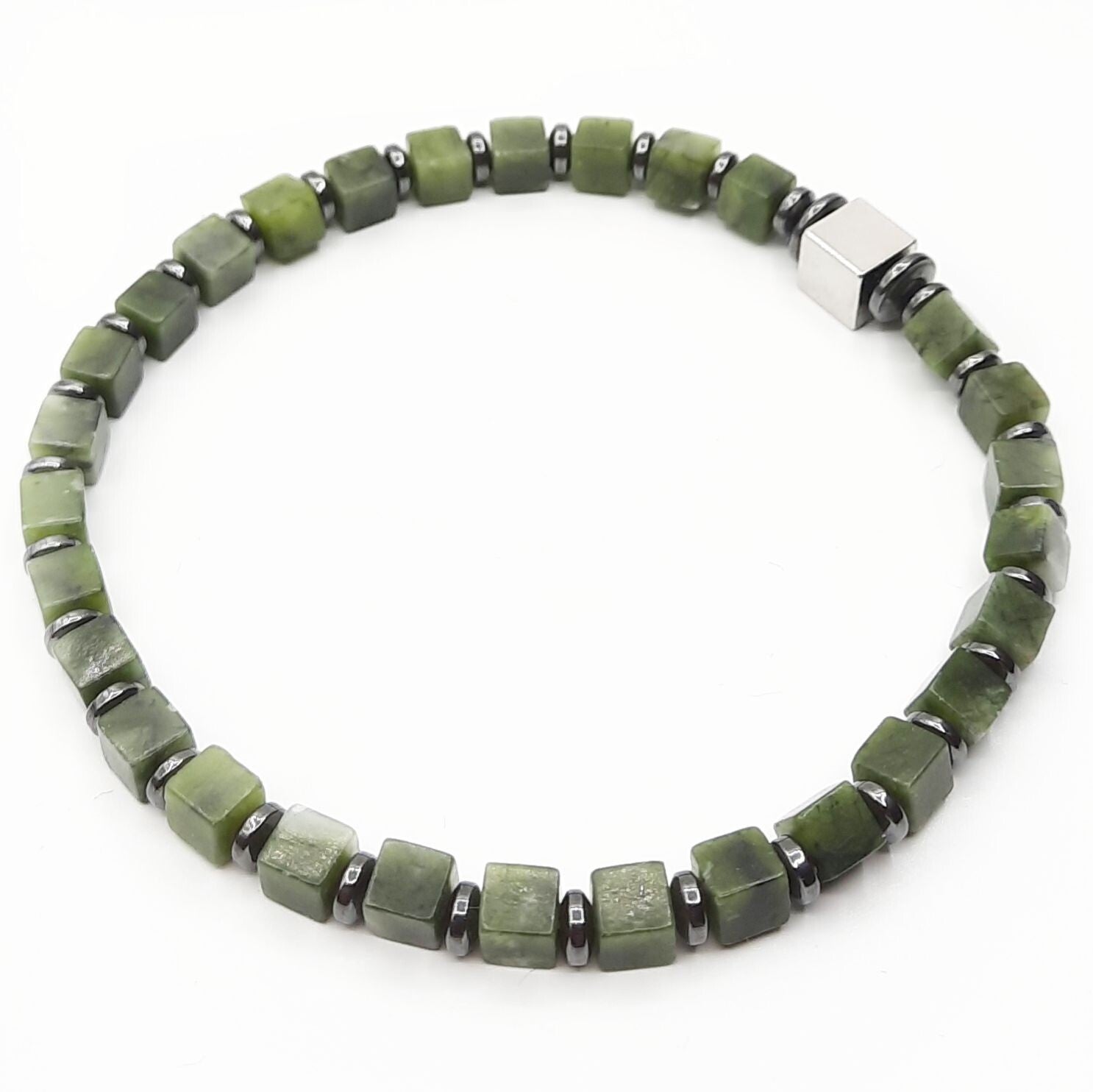 Natuursteen  cube green.