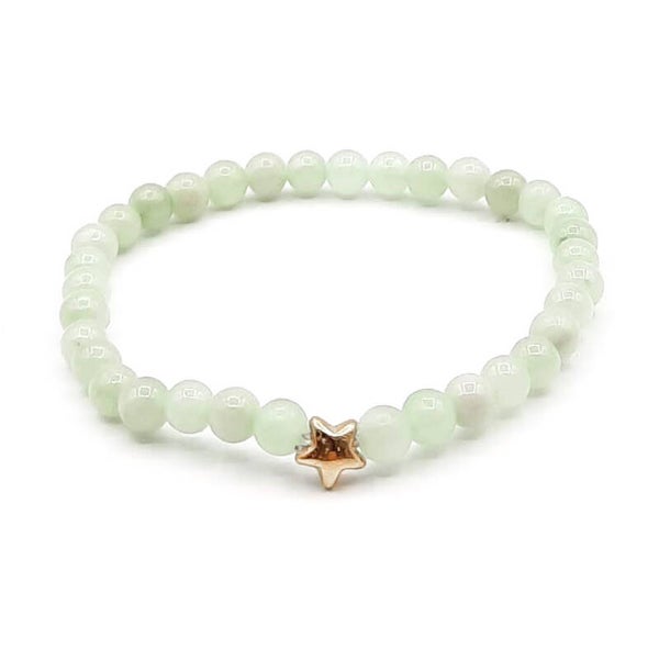 Natuursteen armband 4mm Ice green.
