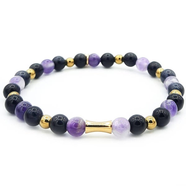 Natuursteen 6 mm purple-black.