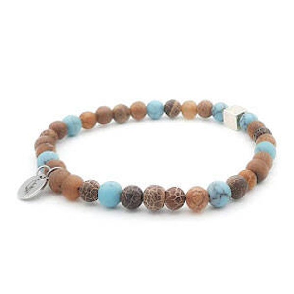 Natuursteen 6 mm Brown Turqouise