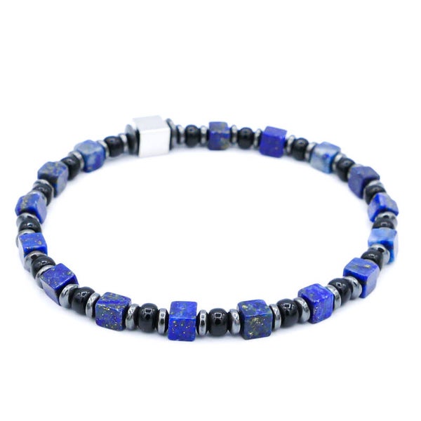 Natuursteen cube blauw.