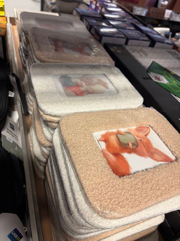 Cadre photo avec contours coton moelleux