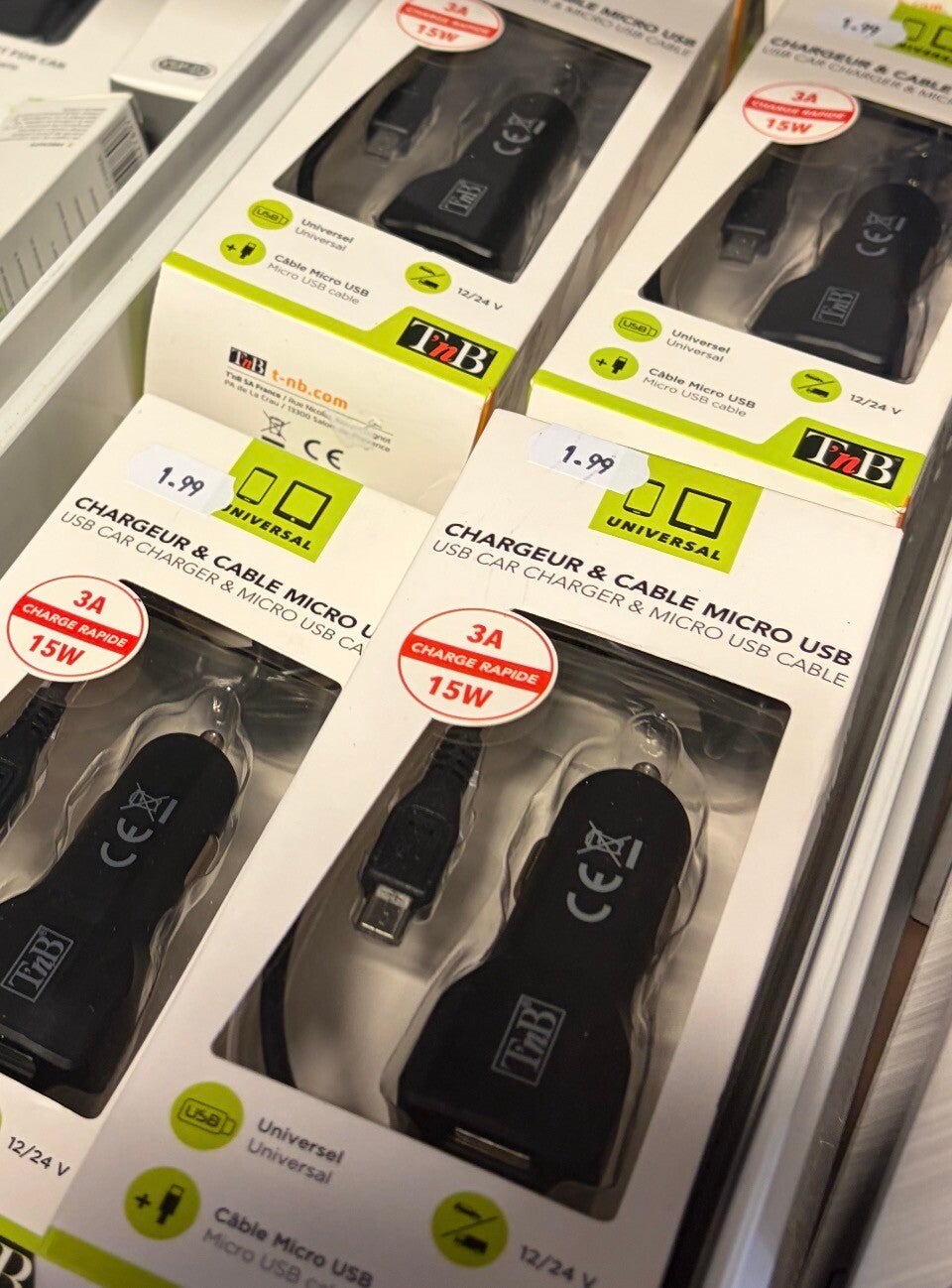 Chargeur et câble Micro Usb15W Pack Universal x1pcs