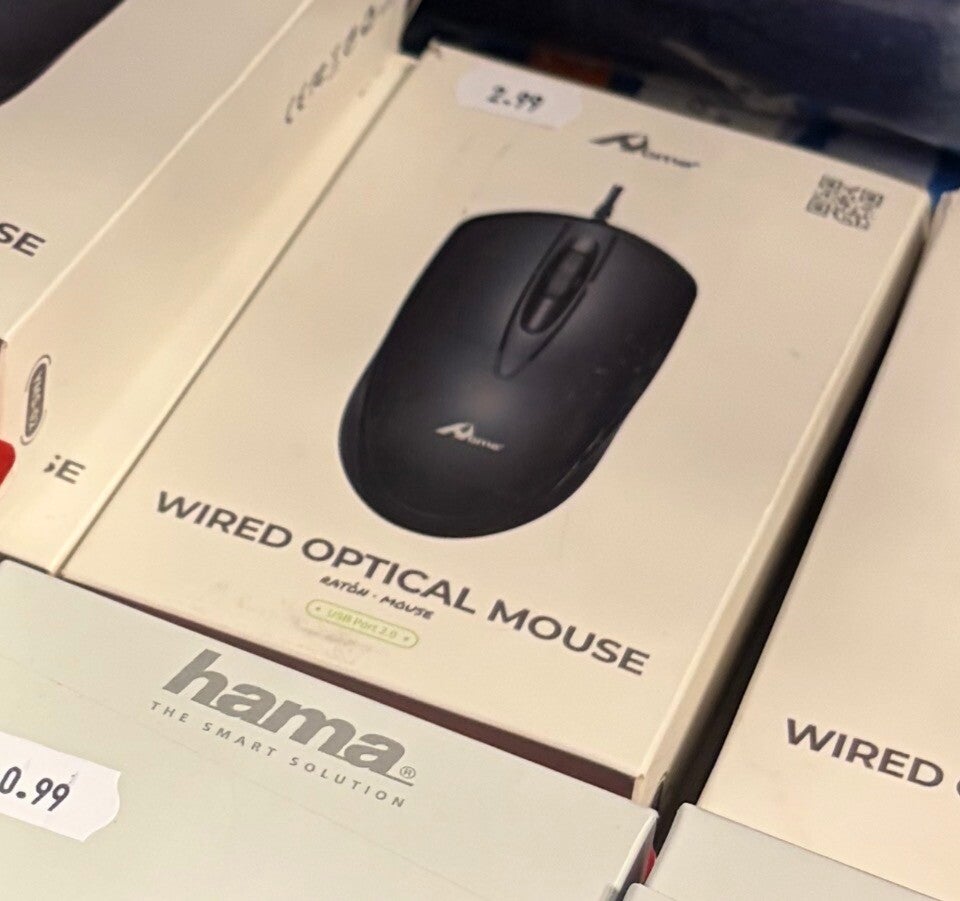 Souris ordinateur Wired optical mouse black