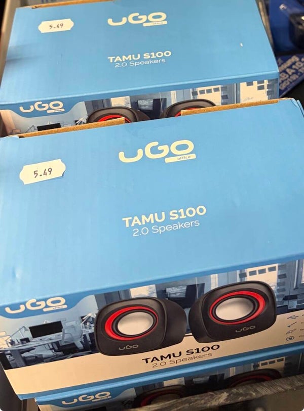 Enceintes ordinateur UGO TAMU S100 2.0 SPEAKERS RED BLACK